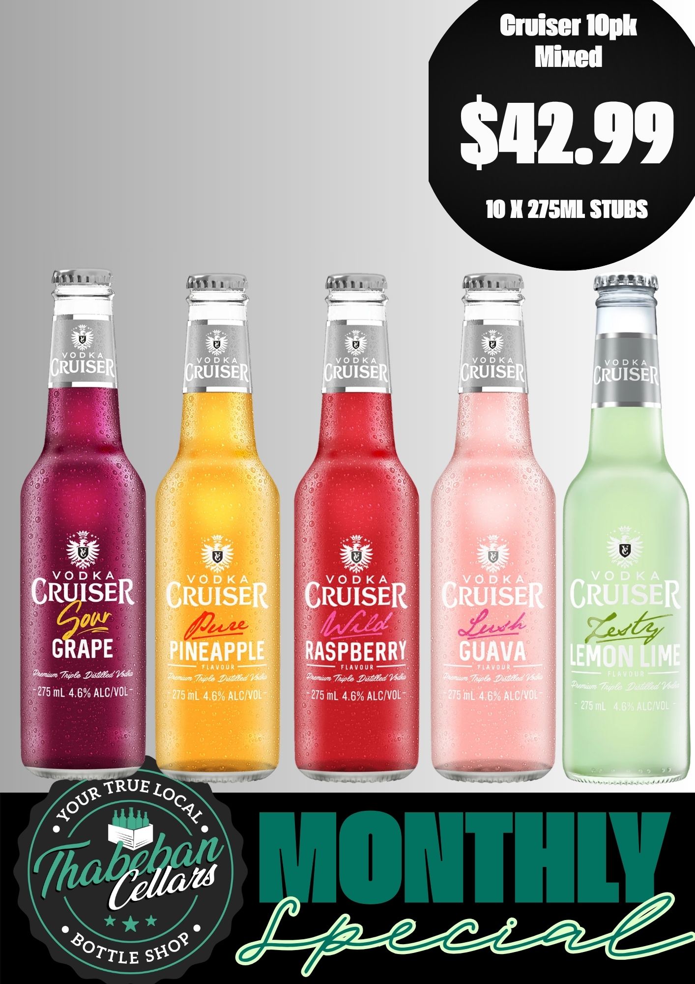 VODKA CRUISER 10PK MIXED
