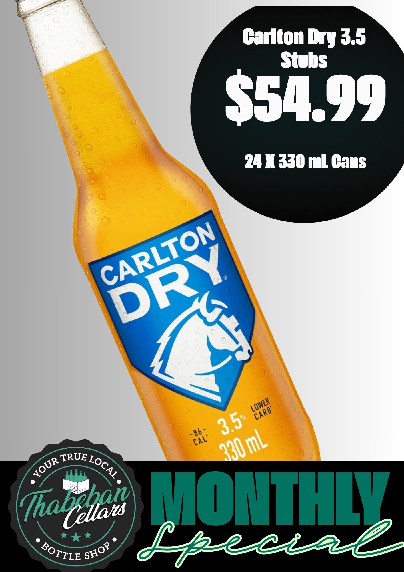 CArlton Dry 3.5 Stubs