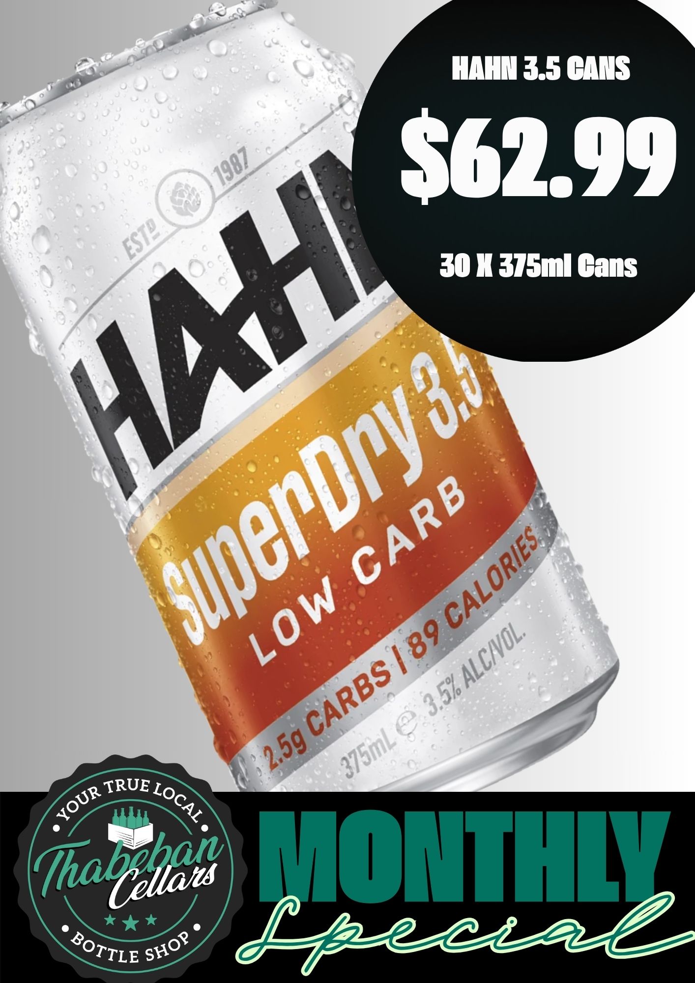 30PK hahn 3.5 cans